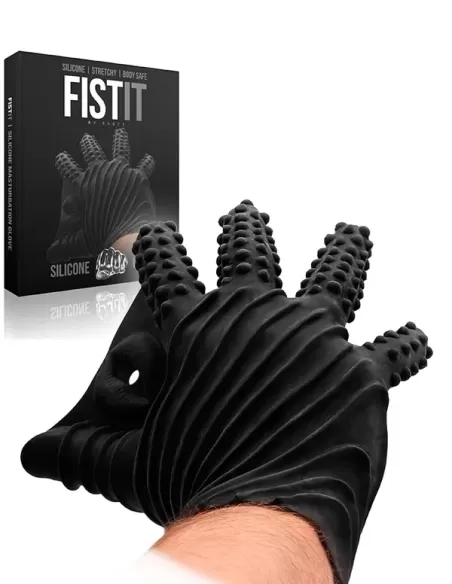 FistIt Silicone Masturbation Glove Black