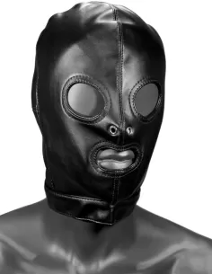 Fetish Hood With Eye And Mouth Holes Black 2