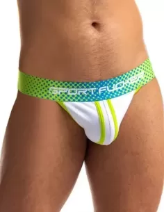 Sport Fucker Jersey Jock White Neon Green