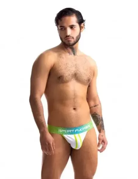 Sport Fucker Jersey Jock White Neon Green