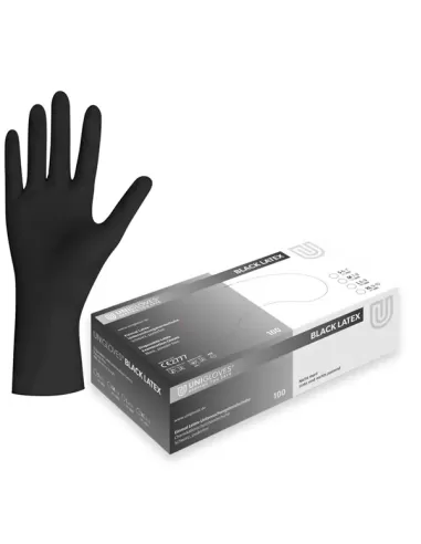 Fisting Gloves Black Latex 100 Pcs Box