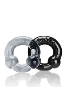 Ultraballs 2  Cockrings Set Black Clear