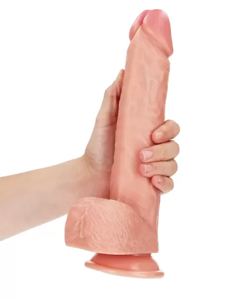 RealRock Straight Ultra Skin Dildo 11 inch with Balls