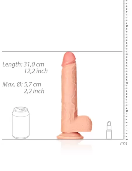 RealRock Straight Ultra Skin Dildo 11 inch with Balls