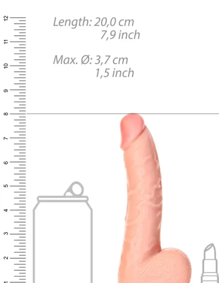 RealRock Curved Ultra Skin Dildo 7 inch