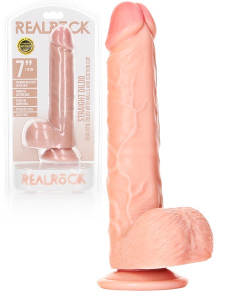 RealRock Straight Ultra Skin Dildo 7 inch