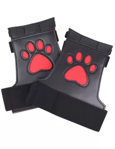 Puppy Play Padded Palm Gloves Red