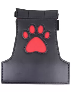 Puppy Play Padded Palm Gloves Red 2