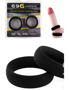 Silicone Donut Cockring Duo