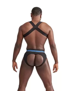 Club Harness X-Back Striped Blue 2