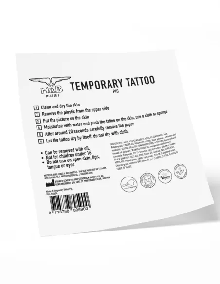 Temporary Tattoo Pig