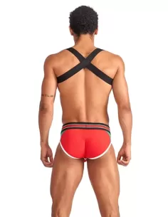 Club Harness X-Back Striped Red 2