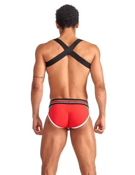 Club Harness X-Back Striped Red