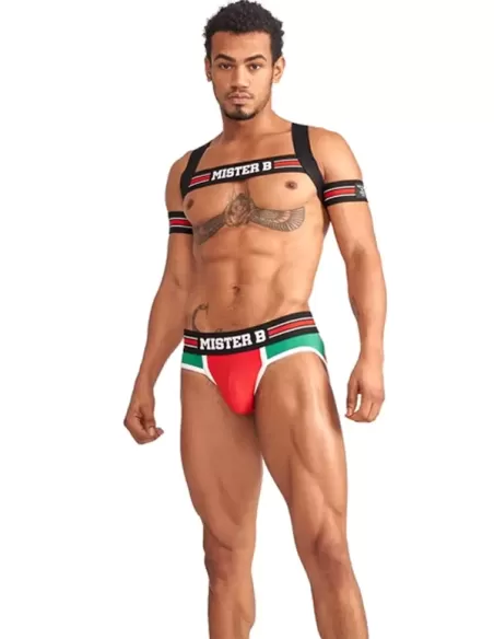 Club Harness X-Back Striped Red