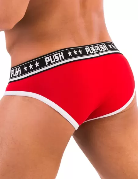 Push Brief Red White