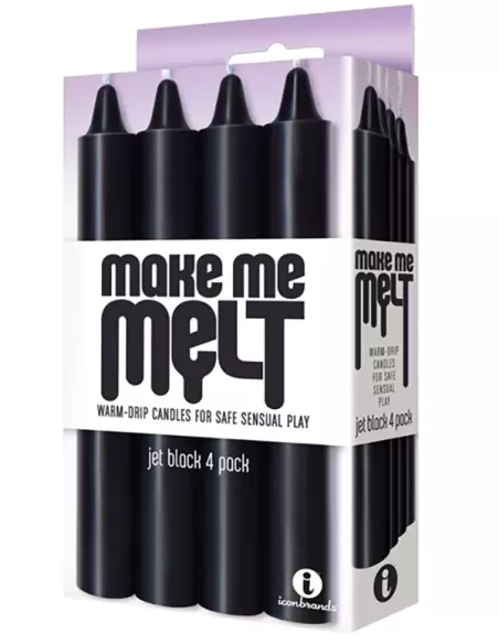 Make Me Melt Candles 4 Pack Jet Black