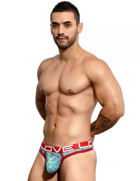 Love Pride Heart Mesh Thong