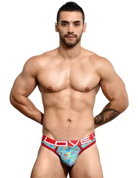 Love Pride Heart Mesh Thong