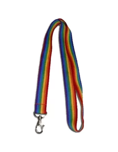 Rainbow Gay Pride Lanyard / Key Chain Long with Buckle